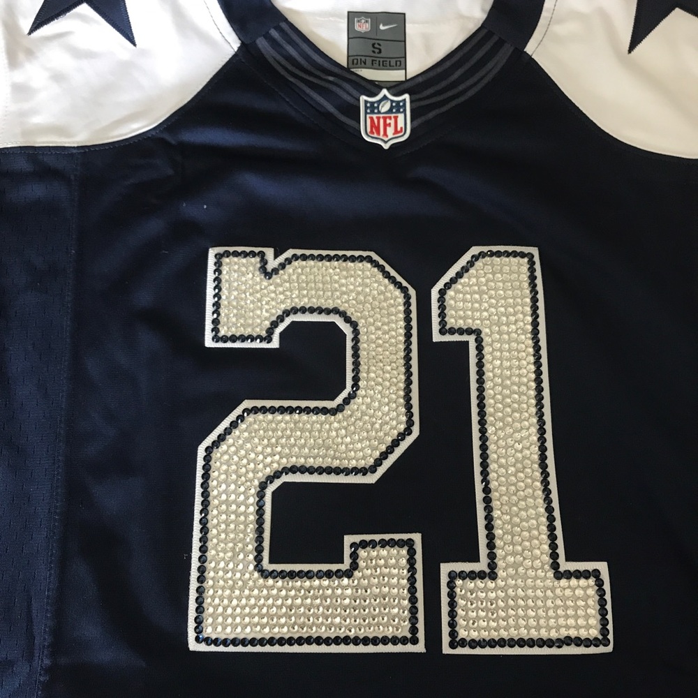 Bling rhinestone Cowboys Elliott Jersey